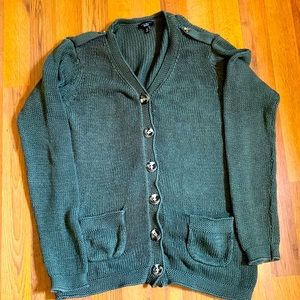 Talbots Cardigan Size Medium green